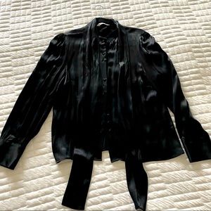 Black Satin Blouse